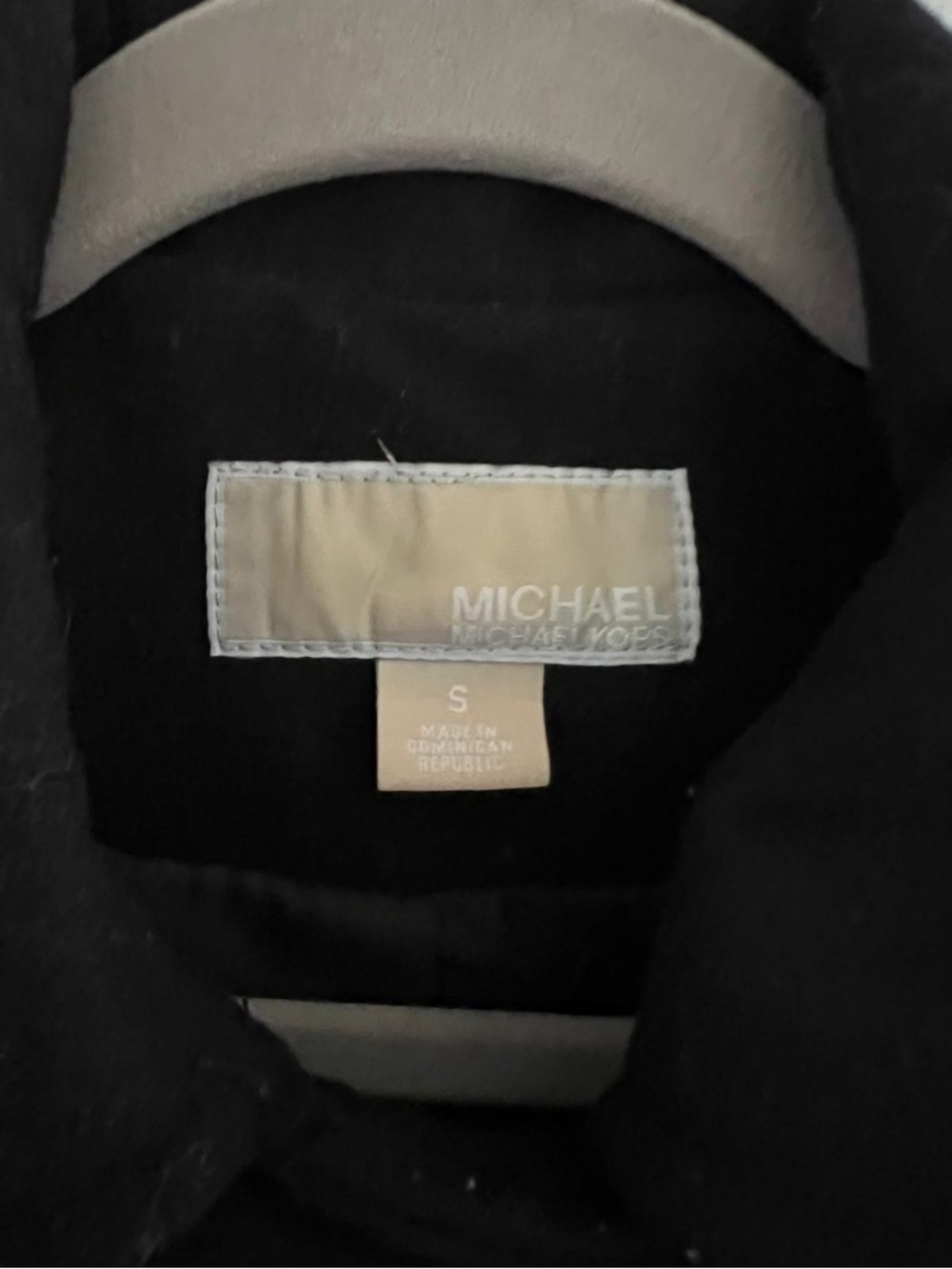 MICHAEL Michael Kors Black Coat with Beige Label